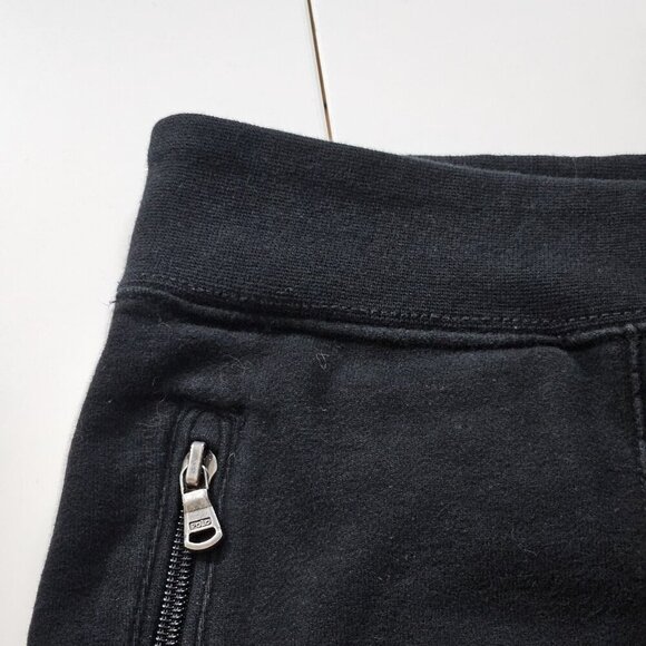 Polo Ralph Lauren Sweatpants Women XXL Black White Zip Hems Pockets Fleece Lined - Picture 11 of 16